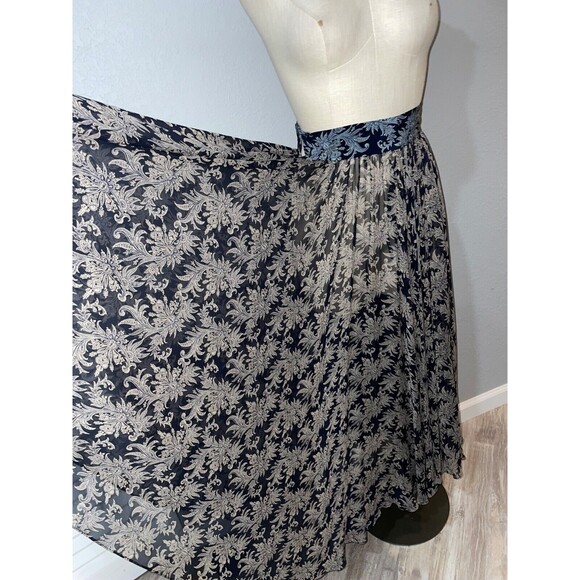 Linda Allard Ellen Tracy Vintage Women’s Silk Full Skirt size 4 Boho Whimsigoth - Picture 7 of 9